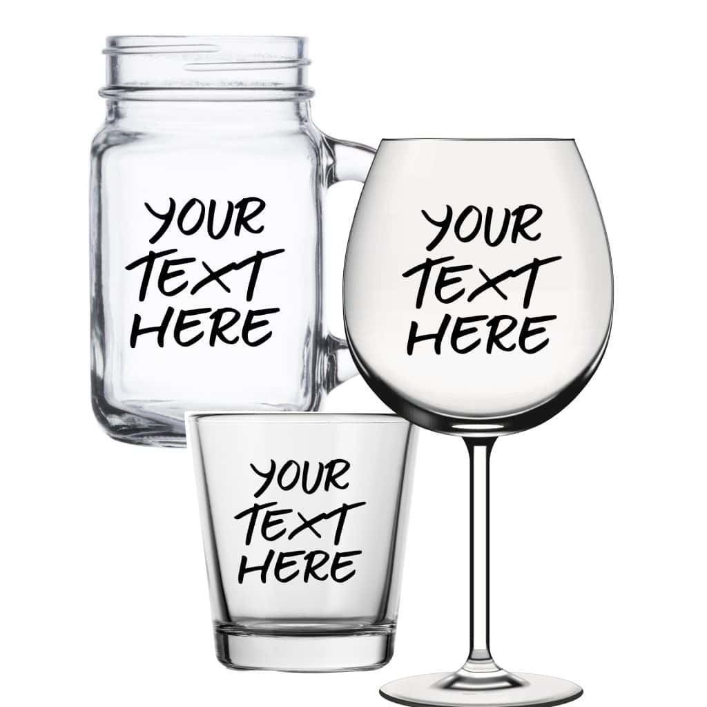 Drinkware Decals Wine Glass Decals